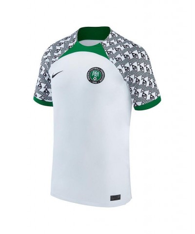 Men's White Nigeria National Team 2022/23 Away Breathe Stadium Replica Blank Jersey $45.15 Jersey