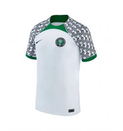 Men's White Nigeria National Team 2022/23 Away Breathe Stadium Replica Blank Jersey $45.15 Jersey