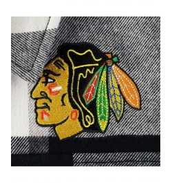 Men's Black Chicago Blackhawks Big Joe Lined Flannel Full-Zip Hoodie $70.50 Sweatshirt