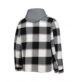 Men's Black Chicago Blackhawks Big Joe Lined Flannel Full-Zip Hoodie $70.50 Sweatshirt