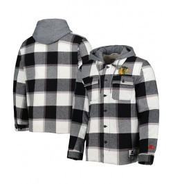 Men's Black Chicago Blackhawks Big Joe Lined Flannel Full-Zip Hoodie $70.50 Sweatshirt