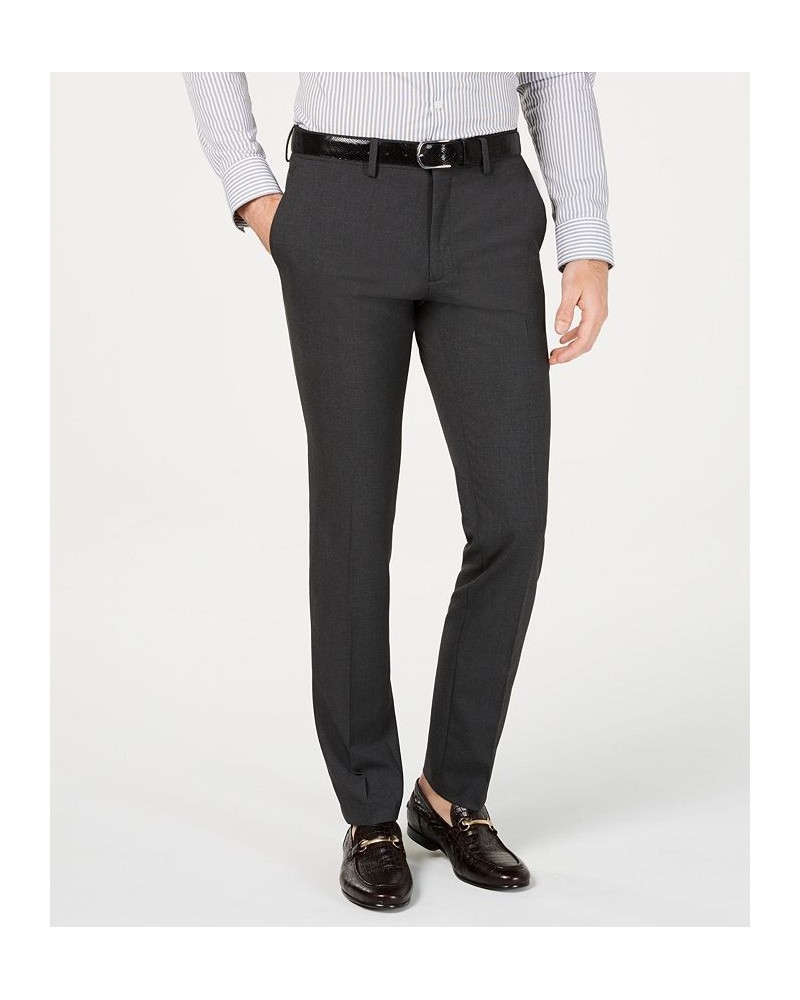 Men's Gabardine Skinny/Extra-Slim Fit Performance Stretch Flat-Front Dress Pants PD02 $19.68 Pants