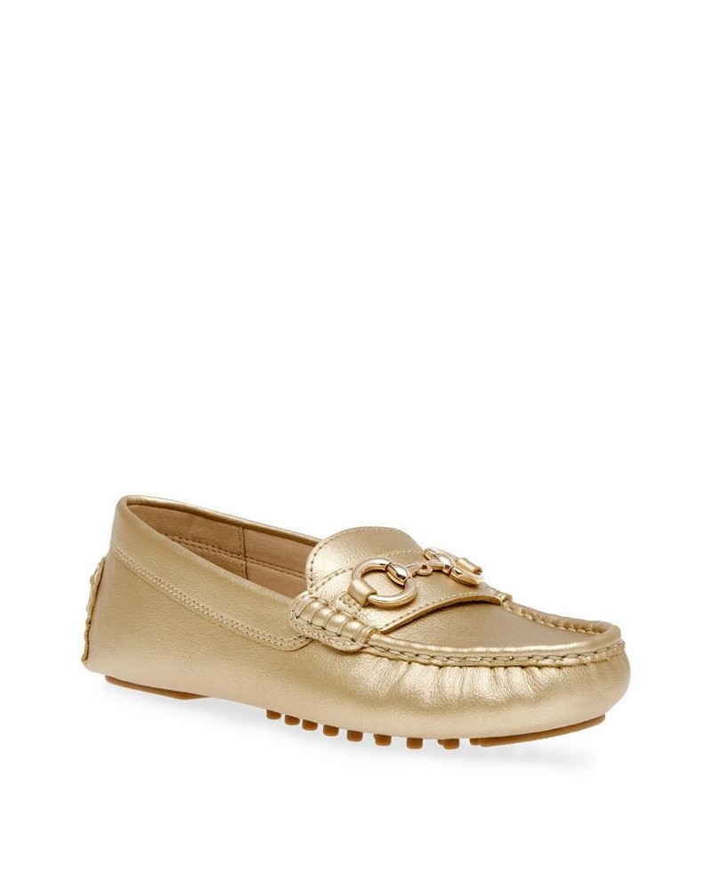 Women's Chrystie Moccasin Flats Yellow $47.52 Shoes