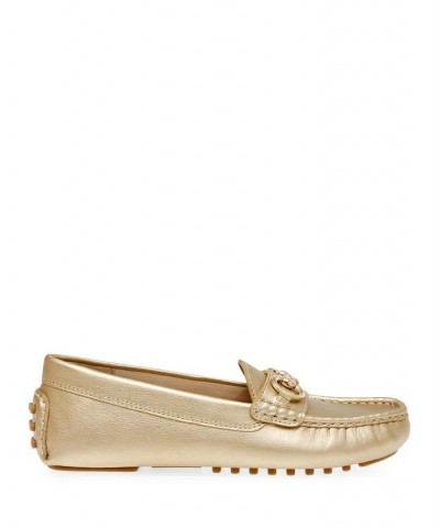 Women's Chrystie Moccasin Flats Yellow $47.52 Shoes