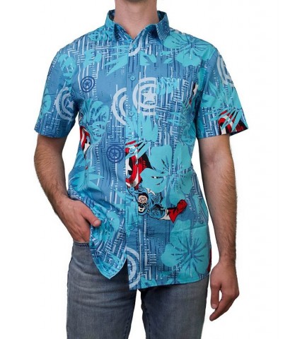 Men's Cap Island Short Sleeves Woven Shirt Multi $27.00 Shirts