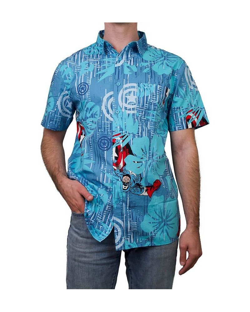 Men's Cap Island Short Sleeves Woven Shirt Multi $27.00 Shirts