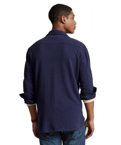 Men's Classic-Fit Moleskin Popover Shirt Blue $42.70 Shirts