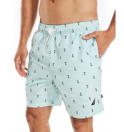 Men's Quick-Dry Anchor-Print 8" Swim Trunks PD05 $20.44 Swimsuits