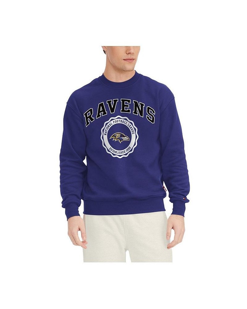 Men's Purple Baltimore Ravens Ronald Crew Sweatshirt $41.40 Sweatshirt