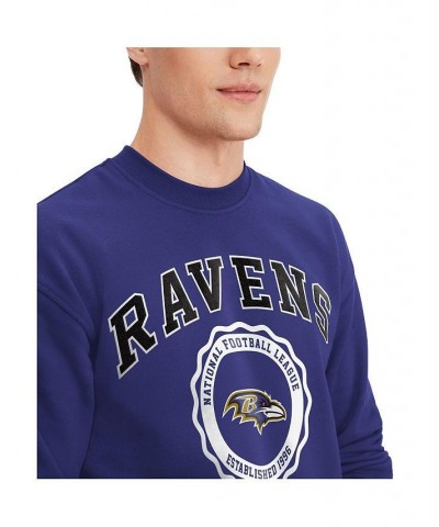 Men's Purple Baltimore Ravens Ronald Crew Sweatshirt $41.40 Sweatshirt