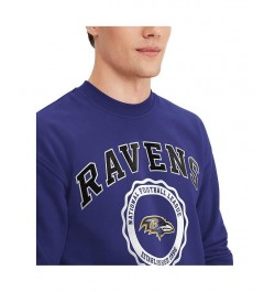 Men's Purple Baltimore Ravens Ronald Crew Sweatshirt $41.40 Sweatshirt