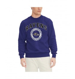 Men's Purple Baltimore Ravens Ronald Crew Sweatshirt $41.40 Sweatshirt