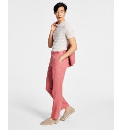 Men's UltraFlex Classic-Fit Linen Pants Red $33.93 Pants