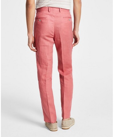 Men's UltraFlex Classic-Fit Linen Pants Red $33.93 Pants