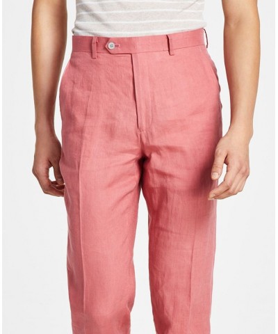 Men's UltraFlex Classic-Fit Linen Pants Red $33.93 Pants