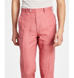 Men's UltraFlex Classic-Fit Linen Pants Red $33.93 Pants