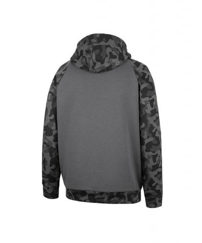 Men's Charcoal Alabama Crimson Tide OHT Military-Inspired Appreciation Camo Stack Raglan Pullover Hoodie $33.79 Sweatshirt