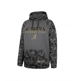 Men's Charcoal Alabama Crimson Tide OHT Military-Inspired Appreciation Camo Stack Raglan Pullover Hoodie $33.79 Sweatshirt