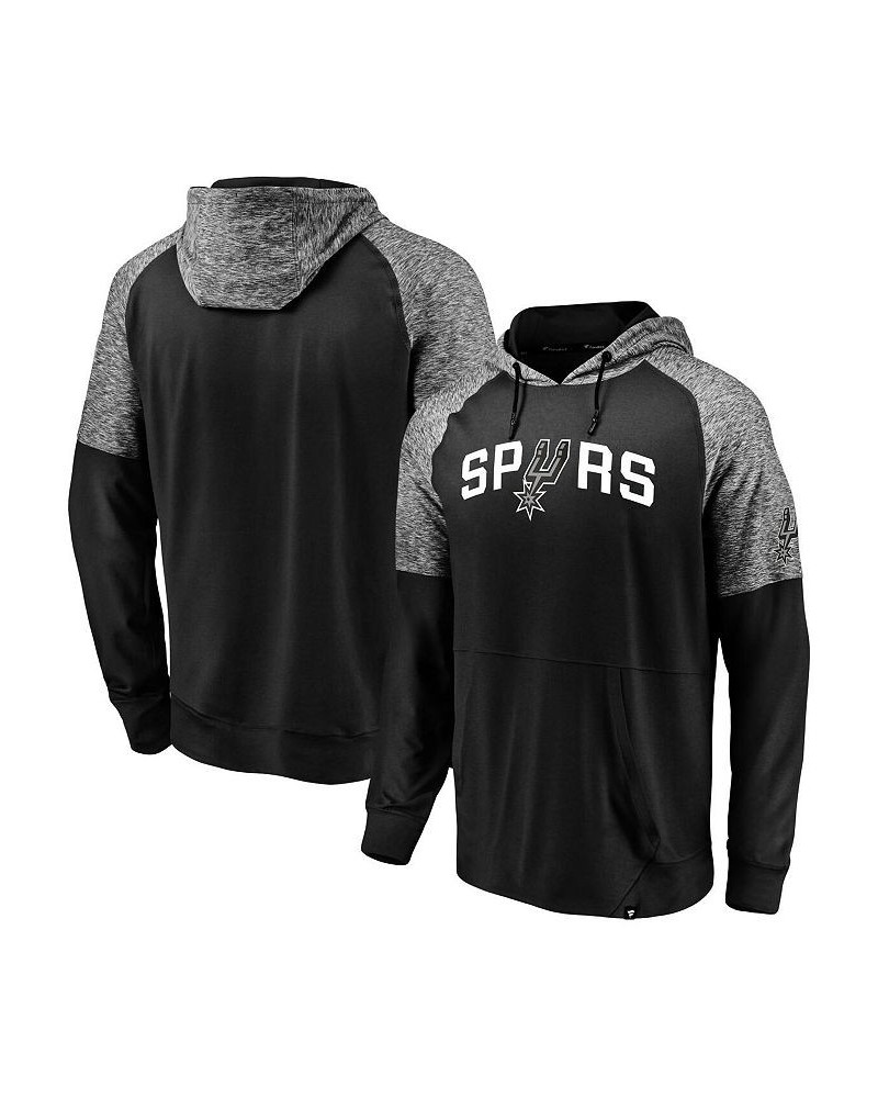 Men's Branded Black San Antonio Spurs Made To Move Space Dye Raglan Pullover Hoodie $37.25 Sweatshirt