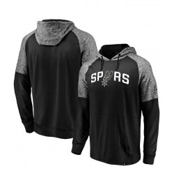 Men's Branded Black San Antonio Spurs Made To Move Space Dye Raglan Pullover Hoodie $37.25 Sweatshirt