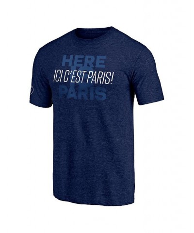 Men's Heather Navy Paris Saint-Germain Statement Tri-Blend T-shirt $16.72 T-Shirts