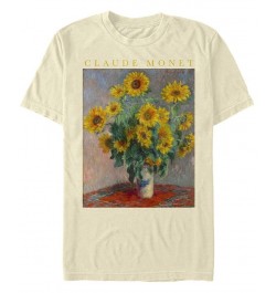 Men's Monet Sunflowers Short Sleeve Crew T-shirt Tan/Beige $19.24 T-Shirts