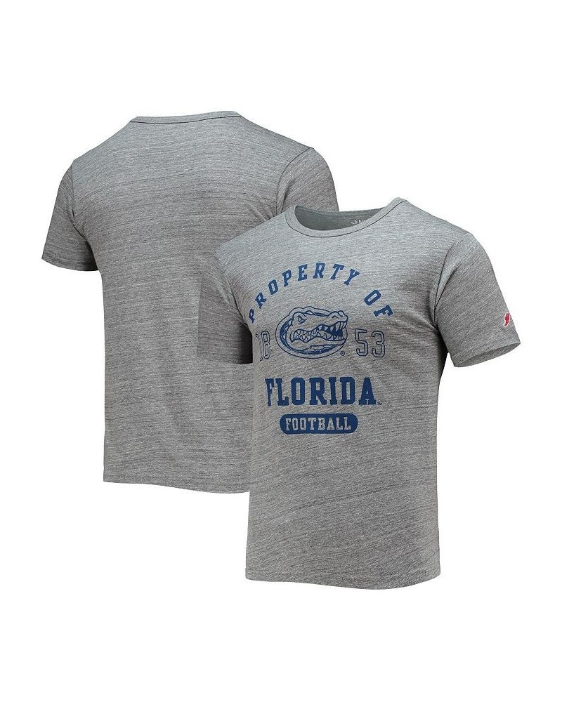 Men's Heathered Gray Florida Gators Hail Mary Football Victory Falls Tri-Blend T-shirt $20.25 T-Shirts