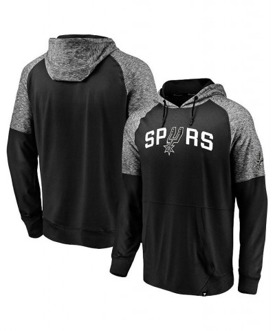 Men's Branded Black San Antonio Spurs Made To Move Space Dye Raglan Pullover Hoodie $37.25 Sweatshirt