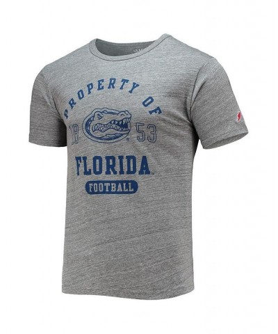 Men's Heathered Gray Florida Gators Hail Mary Football Victory Falls Tri-Blend T-shirt $20.25 T-Shirts