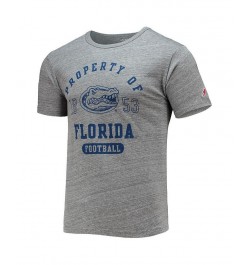 Men's Heathered Gray Florida Gators Hail Mary Football Victory Falls Tri-Blend T-shirt $20.25 T-Shirts