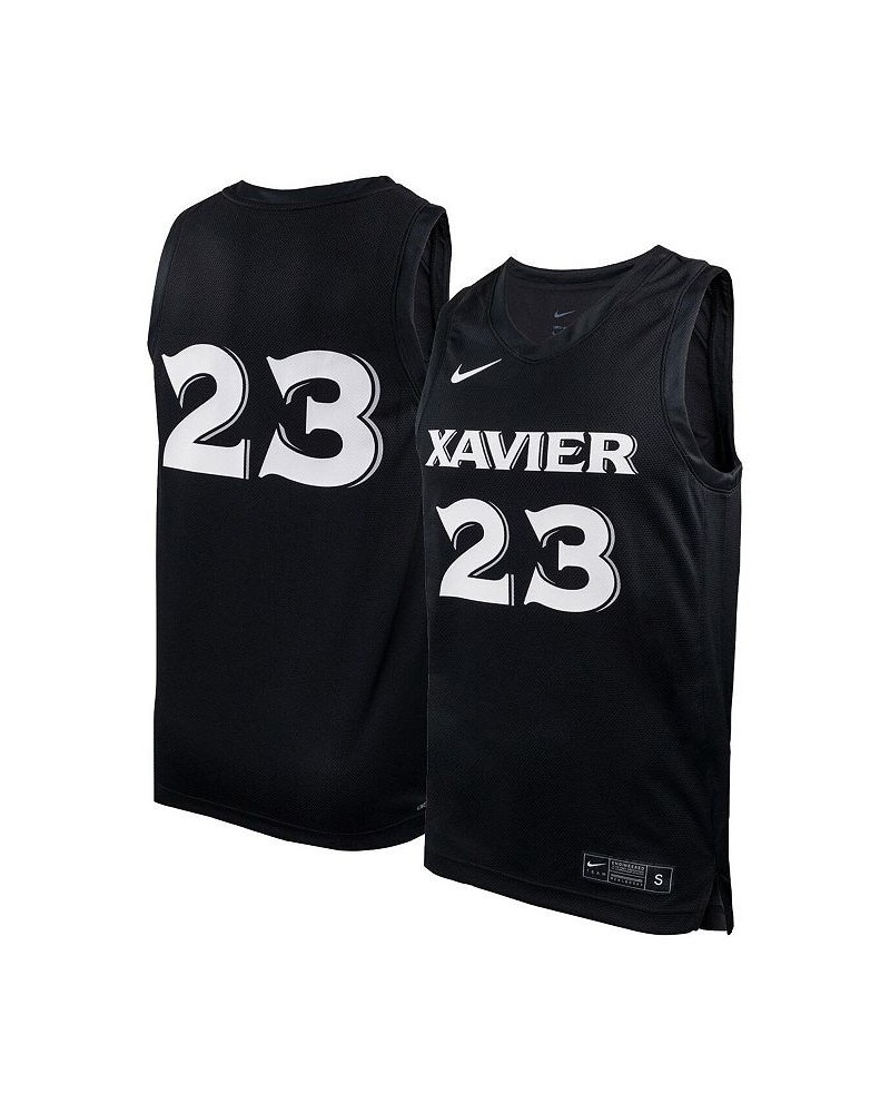 Men's 23 Black Xavier Musketeers Replica Basketball Jersey $48.59 Jersey