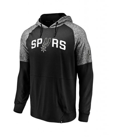 Men's Branded Black San Antonio Spurs Made To Move Space Dye Raglan Pullover Hoodie $37.25 Sweatshirt