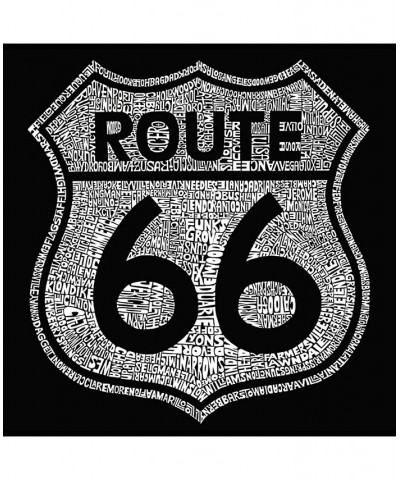 Men's Word Art Hoodie - Route 66 Gray $32.39 Sweatshirt