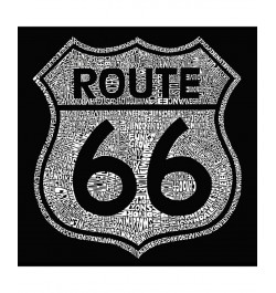 Men's Word Art Hoodie - Route 66 Gray $32.39 Sweatshirt