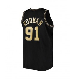 Men's Dennis Rodman Black Chicago Bulls Team Big and Tall Hardwood Classics 1997-98 Swingman Jersey $51.00 Jersey