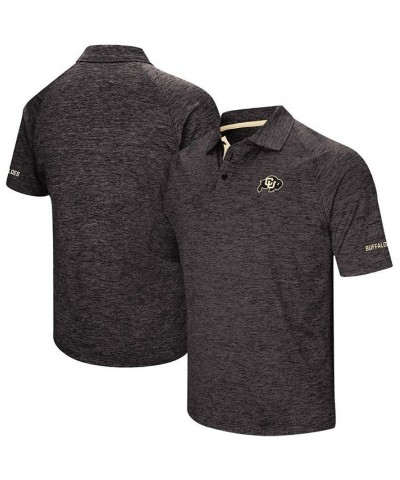 Men's Heather Black Colorado Buffaloes Down Swing Polo Shirt $23.50 Polo Shirts