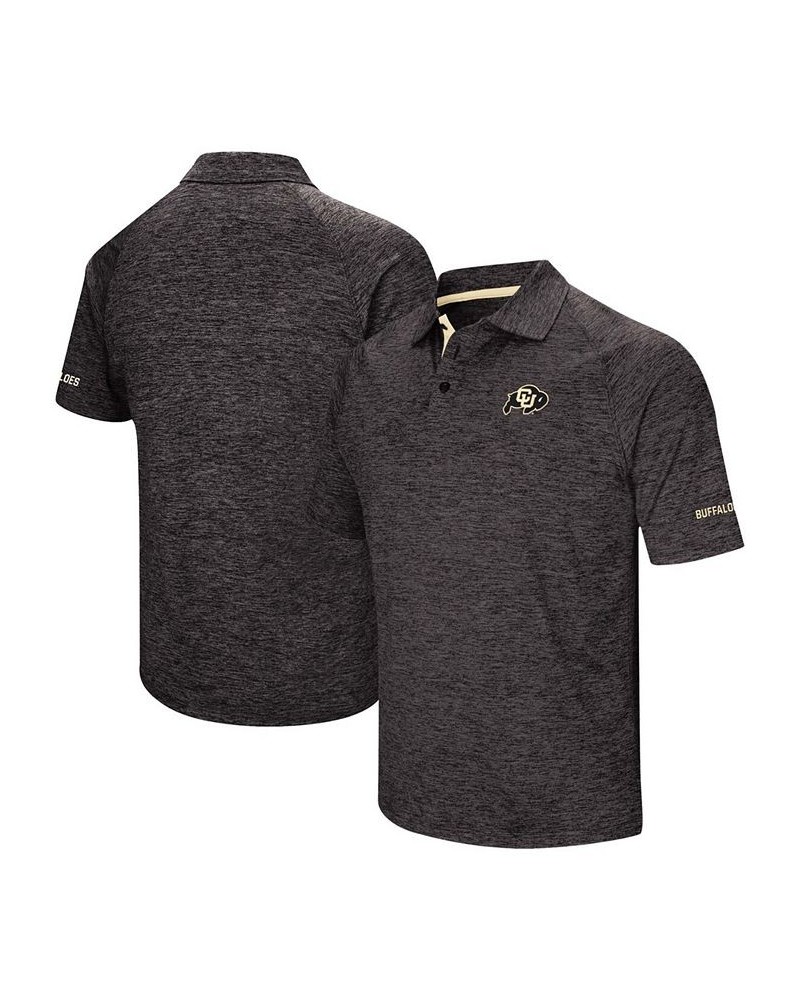 Men's Heather Black Colorado Buffaloes Down Swing Polo Shirt $23.50 Polo Shirts