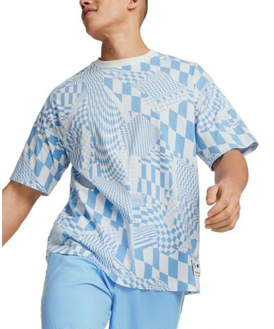 Men's BMW Statement Allover Print T-Shirt Blue $30.00 T-Shirts