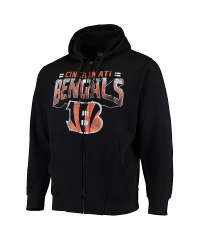 Men's Black Cincinnati Bengals Perfect Season Full-Zip Hoodie $43.99 Sweatshirt