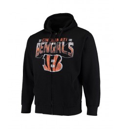 Men's Black Cincinnati Bengals Perfect Season Full-Zip Hoodie $43.99 Sweatshirt