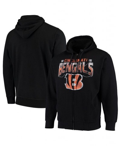 Men's Black Cincinnati Bengals Perfect Season Full-Zip Hoodie $43.99 Sweatshirt