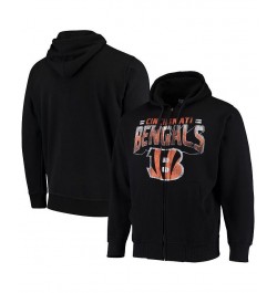 Men's Black Cincinnati Bengals Perfect Season Full-Zip Hoodie $43.99 Sweatshirt