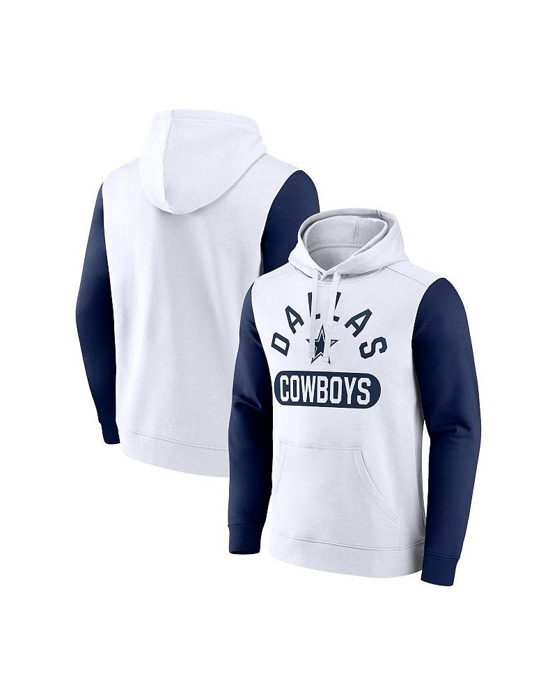 Men's Branded White, Navy Dallas Cowboys Extra Point Pullover Hoodie $26.04 Sweatshirt