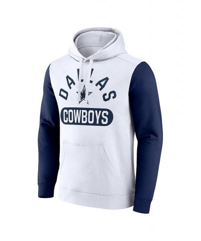 Men's Branded White, Navy Dallas Cowboys Extra Point Pullover Hoodie $26.04 Sweatshirt