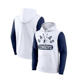 Men's Branded White, Navy Dallas Cowboys Extra Point Pullover Hoodie $26.04 Sweatshirt