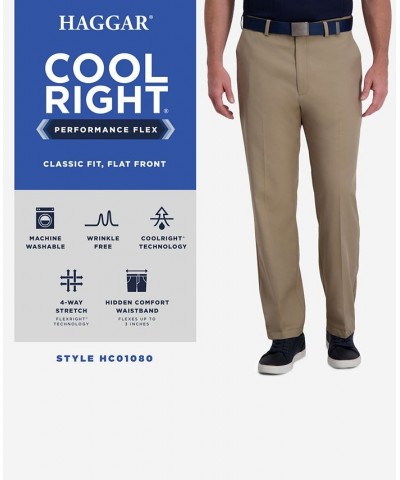 Cool Right Performance Flex Classic Fit Flat Front Pant Brown Heather $24.75 Pants