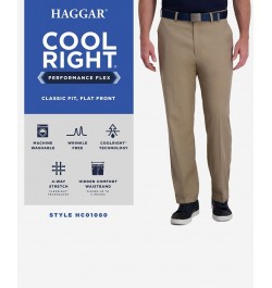 Cool Right Performance Flex Classic Fit Flat Front Pant Brown Heather $24.75 Pants