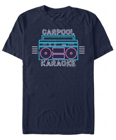 James Cordon Neon Boombox Short Sleeve T- shirt Blue $16.45 T-Shirts