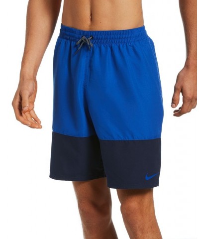 Men's Big & Tall Colorblocked 9" Swim Trunks Game Royal $21.21 Swimsuits