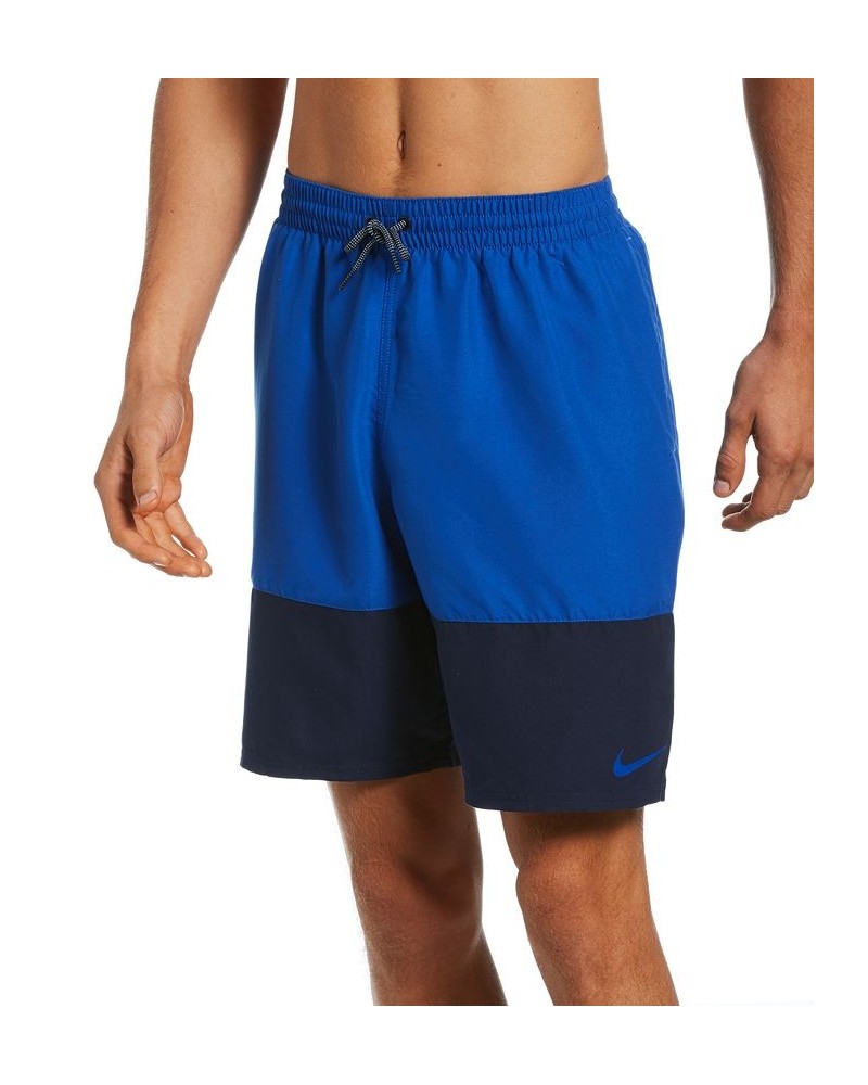 Men's Big & Tall Colorblocked 9" Swim Trunks Game Royal $21.21 Swimsuits